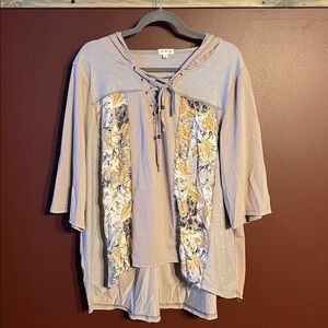 POL Heather Gray Knit Top